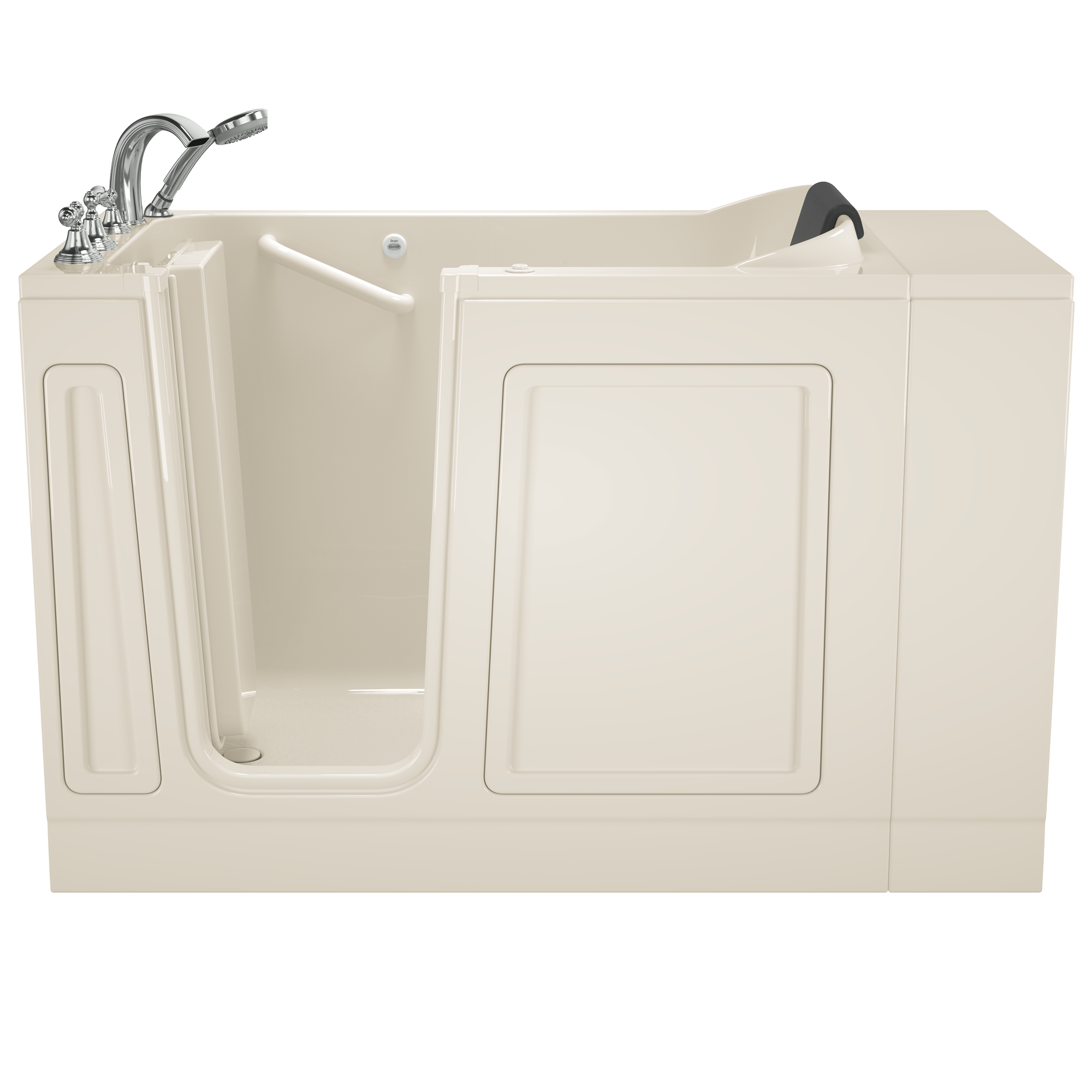 Acrylic Luxury Series 28 x 48 Inch Walk in Tub With Air Spa System   Left Hand Drain With Faucet WIB LINEN